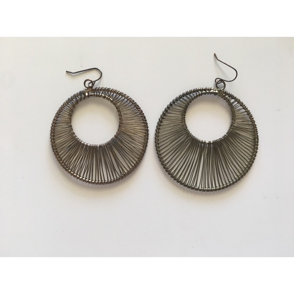 Copper Wire Loop Earrings - Picture 1 of 3